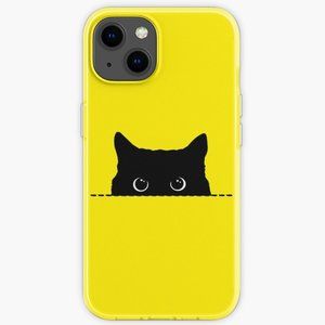 Black Cat Peeking  iPhone Case